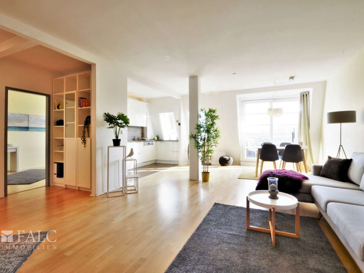 Wohnzimmer Blick zur offenen Küche