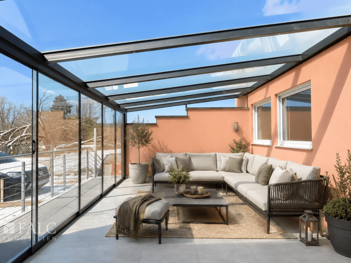 Wintergarten möbliert KI